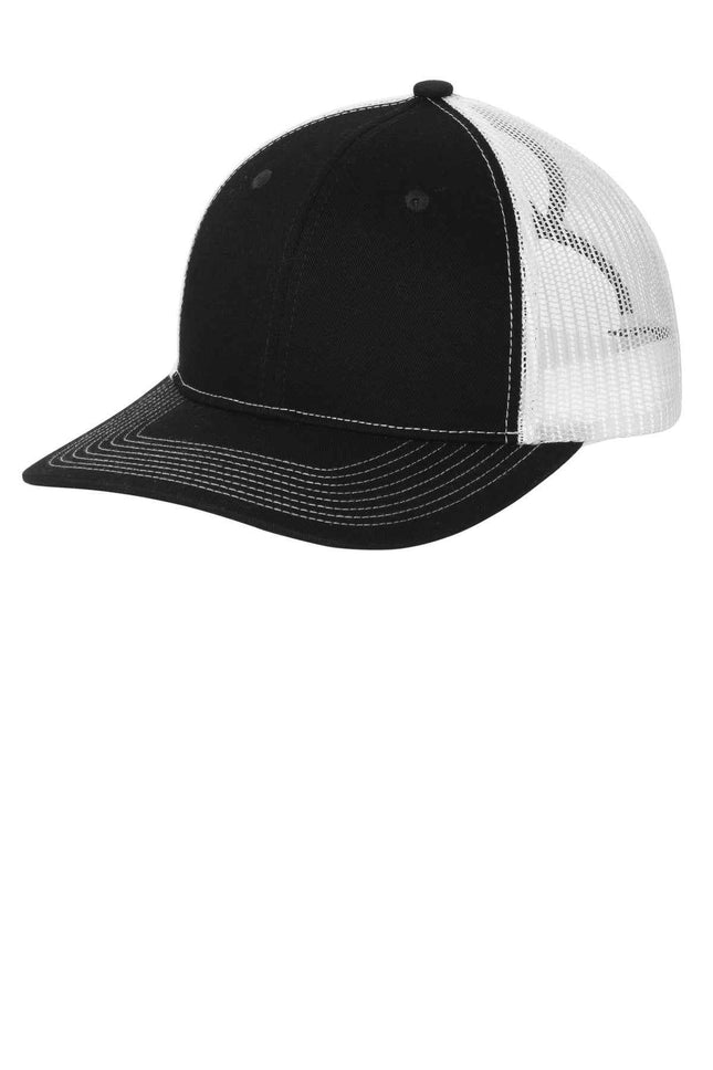 Port Authority Snapback Ponytail Trucker Cap LC401 Black White OSFA