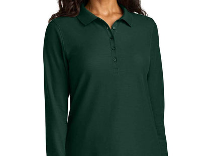 Port Authority Women's Wearever Signature Pique Long Sleeve Polo LK200LS Dark Green
