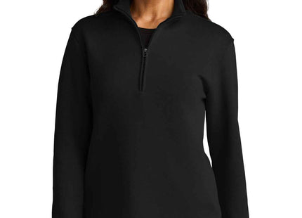 Port Authority Women's Wearever Signature Double Pique 1/4Zip LK210 Deep Black