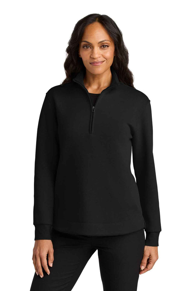 Port Authority Women's Wearever Signature Double Pique 1/4Zip LK210 Deep Black