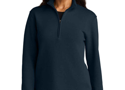 Port Authority Women's Wearever Signature Double Pique 1/4Zip LK210 River Blue Navy