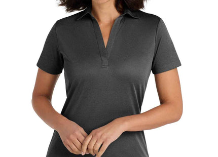 Port Authority Women's Heathered Silk Touch Performance Polo LK542 Black Heather