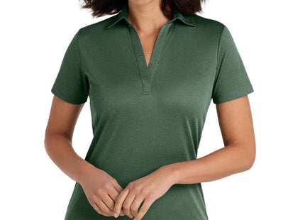 Port Authority Women's Heathered Silk Touch Performance Polo LK542 Green Glen Heather