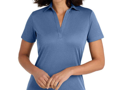 Port Authority Women's Heathered Silk Touch Performance Polo LK542 Moonlight Blue Heather