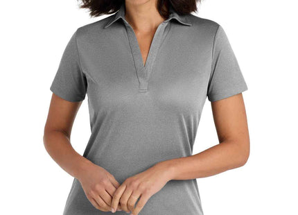 Port Authority Women's Heathered Silk Touch Performance Polo LK542 Shadow Grey Heather