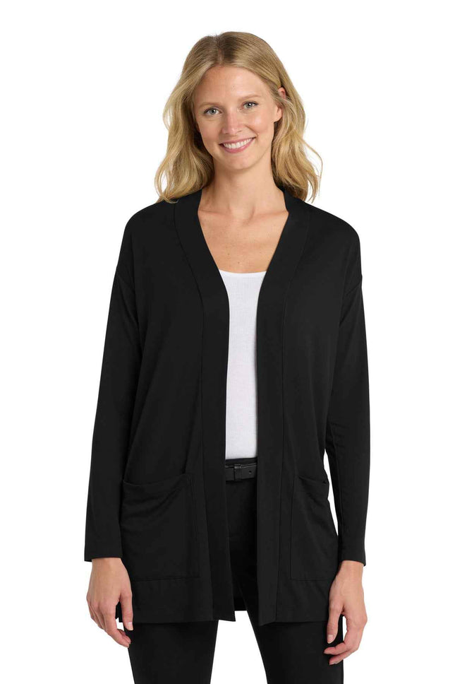 Port Authority Women's Concept Long Pocket Cardigan LK5434 Black