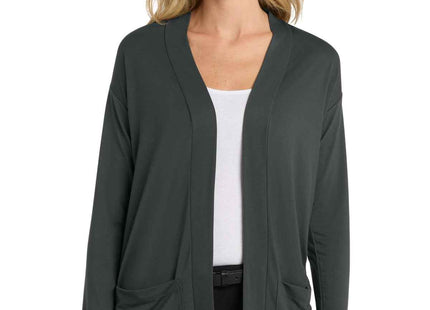 Port Authority Women's Concept Long Pocket Cardigan LK5434 Grey Smoke