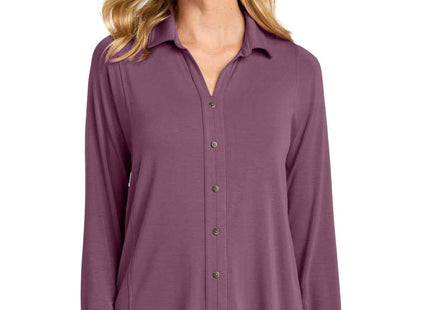Port Authority Women's Luxe Knit Button Tunic LK5602 Purple Mist