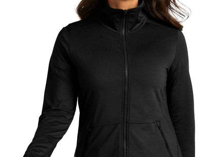 Port Authority Women's Accord Stretch Fleece FullZip LK595 Black