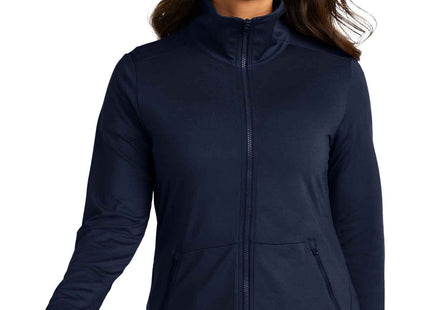 Port Authority Women's Accord Stretch Fleece FullZip LK595 Navy