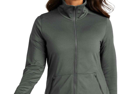 Port Authority Women's Accord Stretch Fleece FullZip LK595 Pewter