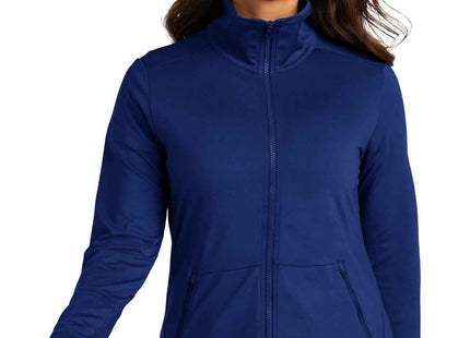 Port Authority Women's Accord Stretch Fleece FullZip LK595 Royal