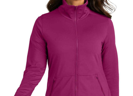 Port Authority Women's Accord Stretch Fleece FullZip LK595 Wine