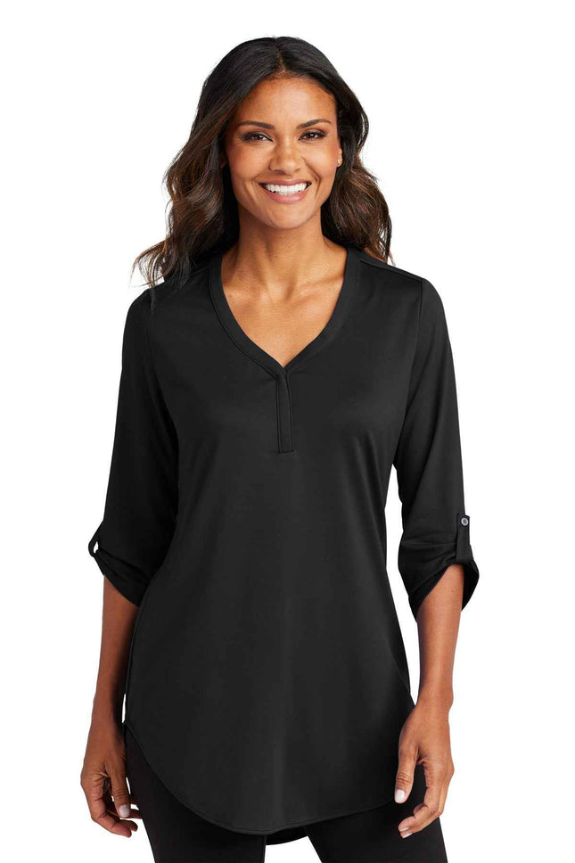 Port Authority Women's City Stretch 3/4Sleeve Tunic LK6840 Black