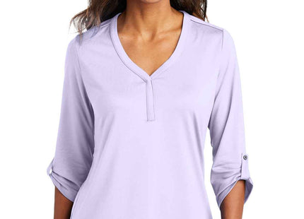 Port Authority Women's City Stretch 3/4Sleeve Tunic LK6840 Bright Lavender