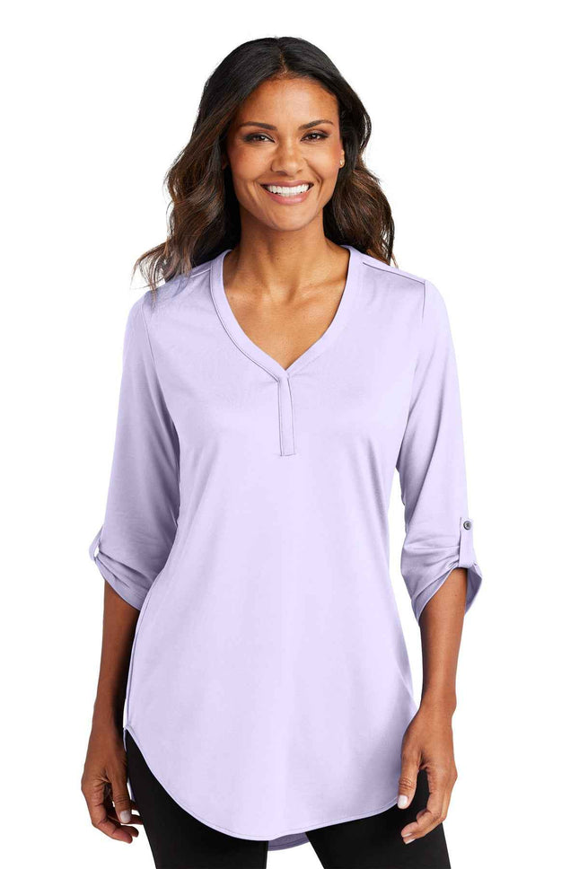 Port Authority Women's City Stretch 3/4Sleeve Tunic LK6840 Bright Lavender