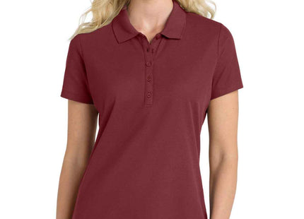 Port Authority Women's SuperPro React Polo LK810 Burgundy