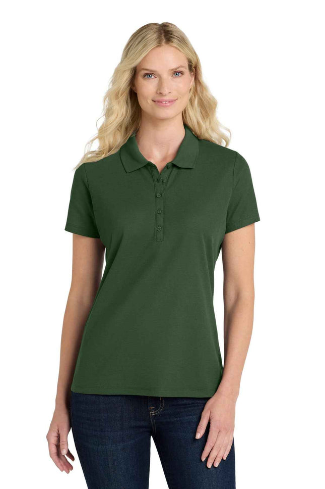 Port Authority Women's SuperPro React Polo LK810 Dark Green
