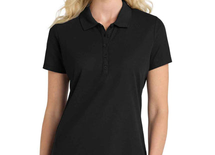 Port Authority Women's SuperPro React Polo LK810 Deep Black