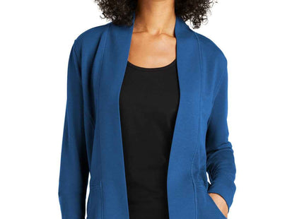 Port Authority Women's Microterry Cardigan LK825 Aegean Blue