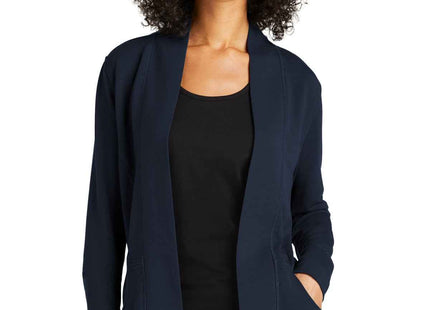Port Authority Women's Microterry Cardigan LK825 River Blue Navy