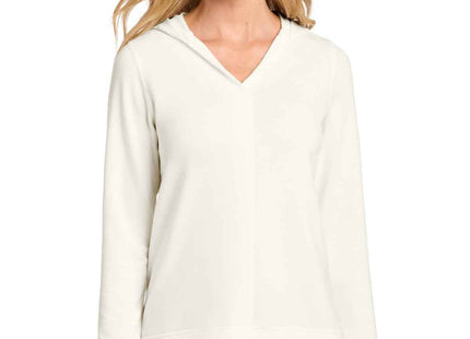 Port Authority Women's Microterry Pullover Hoodie LK826 Ivory Chiffon