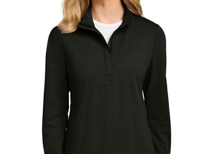 Port Authority Women's Fairway Stretch 1/4Zip LK829 Deep Black