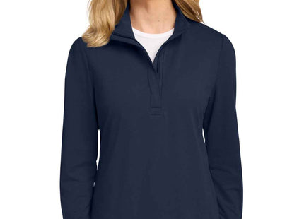 Port Authority Women's Fairway Stretch 1/4Zip LK829 River Blue Navy
