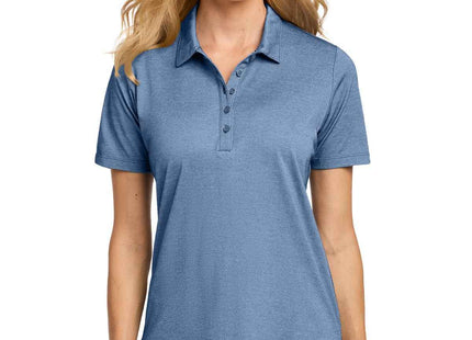 Port Authority Women's Fine Pique Blend Polo LK830 Aegean Blue Heather
