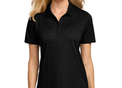 Port Authority Women's Fine Pique Blend Polo LK830 Black Heather