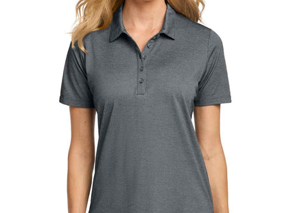 Port Authority Women's Fine Pique Blend Polo LK830 Charcoal Heather
