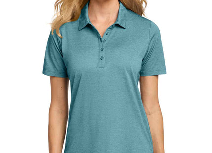 Port Authority Women's Fine Pique Blend Polo LK830 Dark Teal Heather