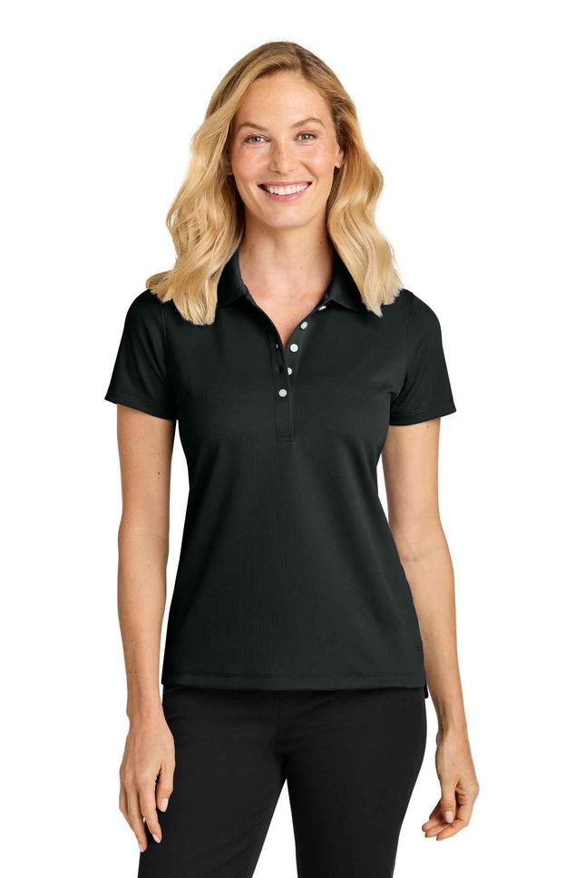 Port Authority Women's Dry Zone StainRelease Grid Polo LK845 Deep Black