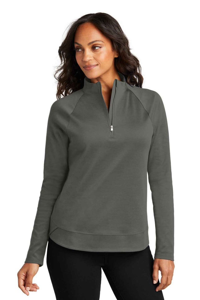 Port Authority Women's CFREE Cypress 1/4Zip LK870 Grey Steel