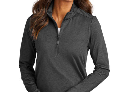 Port Authority Women's CFREE Double Knit 1/4Zip LK880 Grey Steel Heather