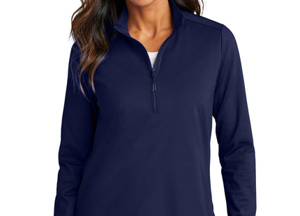 Port Authority Women's CFREE Double Knit 1/4Zip LK880 True Navy