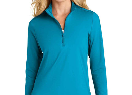 Port Authority Women's CFREE Double Knit 1/4Zip LK880 Parcel Blue