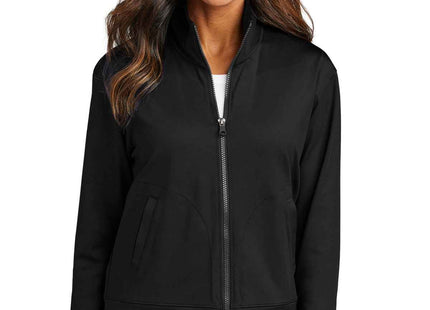 Port Authority Women's CFREE Double Knit FullZip LK881 Deep Black