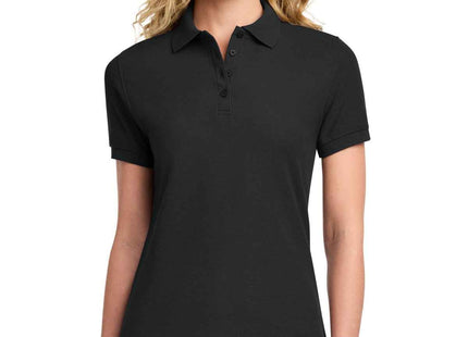 Port & Co Women's Core Blend Pique Polo LKP155 Jet Black