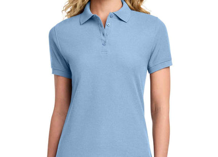 Port & Co Women's Core Blend Pique Polo LKP155 Light Blue