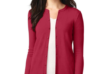 Port Authority Women's Concept Stretch ButtonFront Cardigan LM1008 Rich Red