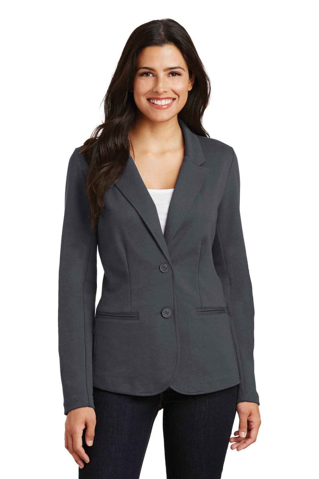 Port Authority Women's Knit Blazer LM2000 Battleship Grey