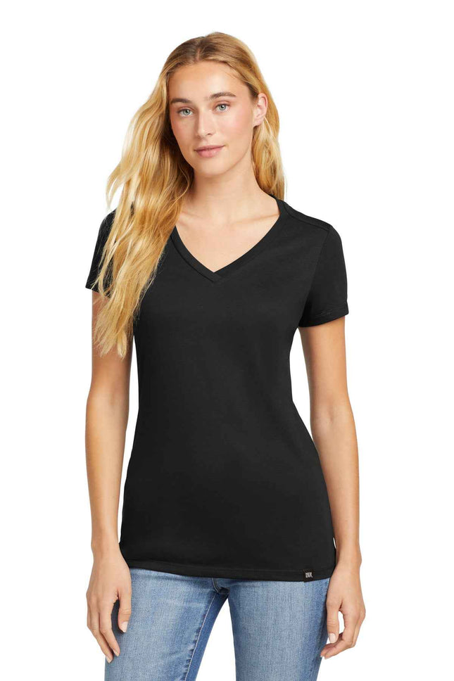 New Era Women's Heritage Blend VNeck Tee LNEA101 Black