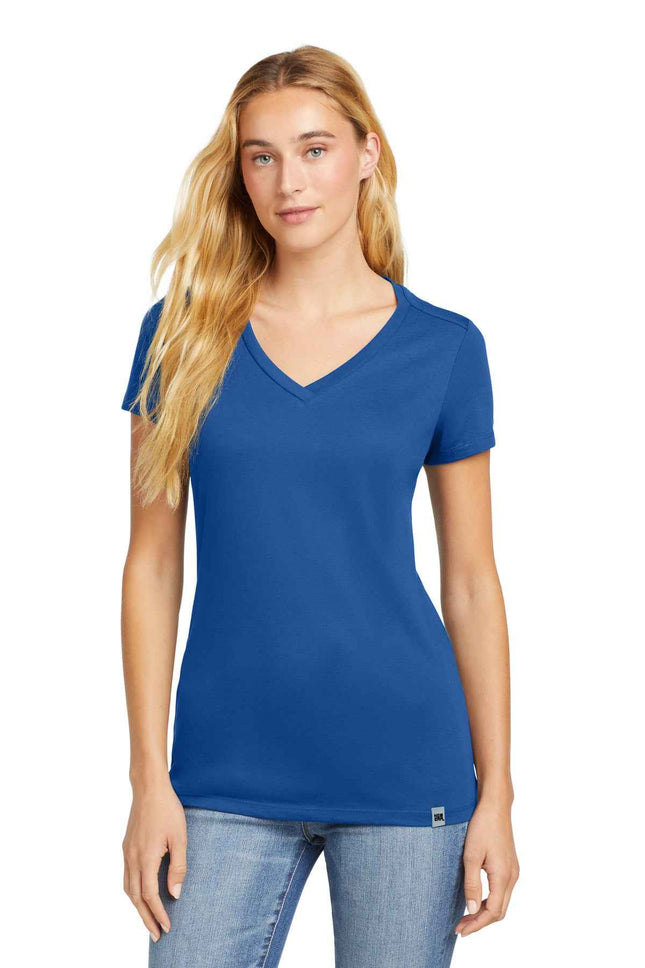 New Era Women's Heritage Blend VNeck Tee LNEA101 Royal