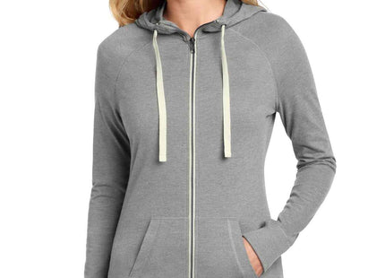 New Era Women's Sueded Cotton Blend FullZip Hoodie LNEA122 Shadow Grey Heather