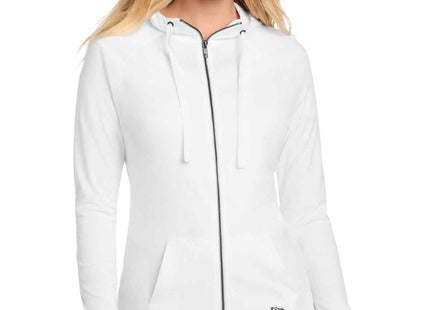 New Era Women's Sueded Cotton Blend FullZip Hoodie LNEA122 White