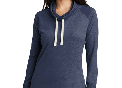 New Era Women's Sueded Cotton Blend Cowl Tee LNEA123 True Navy Heather