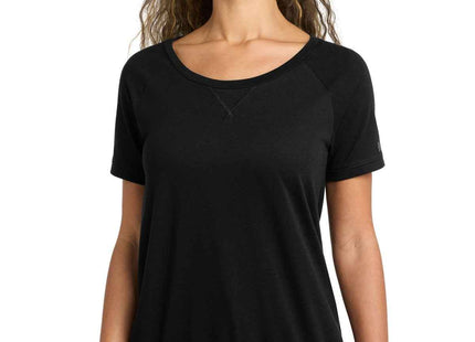 New Era Women's TriBlend Performance Cinch Tee LNEA133 Black Solid
