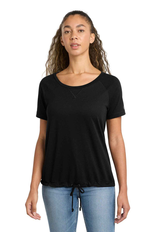 New Era Women's TriBlend Performance Cinch Tee LNEA133 Black Solid