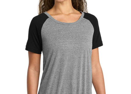New Era Women's TriBlend Performance Cinch Tee LNEA133 Shadow Grey Black